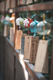 Japanese wind chime decoration for praying good luck