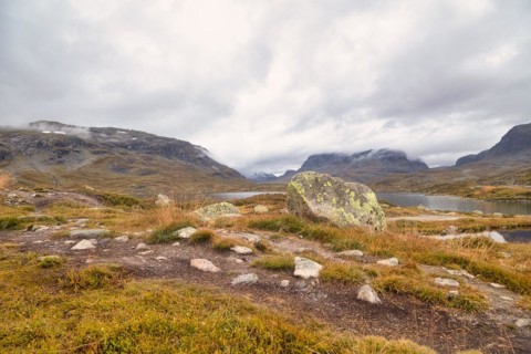 Lake and Mountains at Haukelifjell Norway