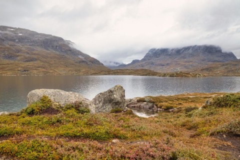 Lake and Mountains at Haukelifjell Norway