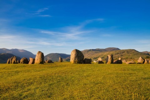 The Neolithic Castlerigg Stone Circle dating from around 3000 BC