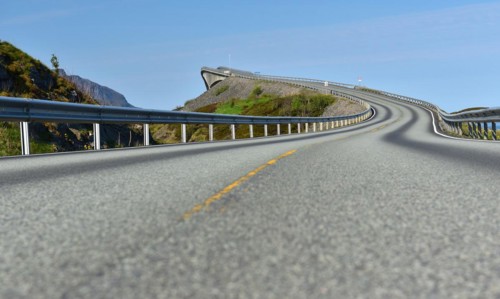The Storseisund Bridge of the Atlantic Road in Norway
