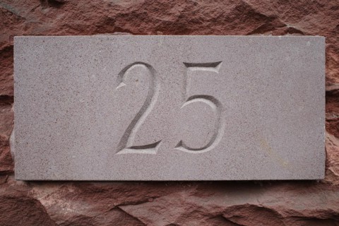 House number plate