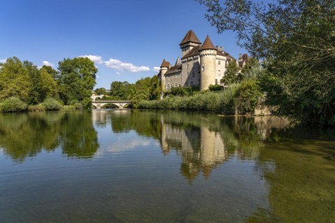 The Castle of Cleron and the River Loue