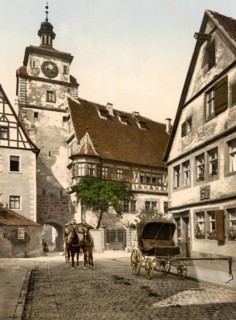 The White Tower from the former first fortification ring in Rothenburg ob der Tauber