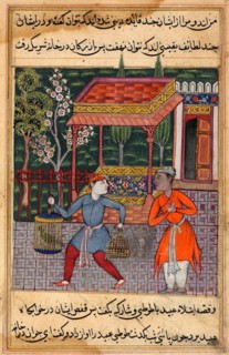 The merchant of Tirmiz brings the wise parrot and myna to 'Ubaid
