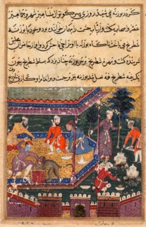 The wounded monkey bites the hand of the prince