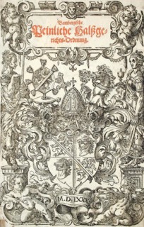 Cover picture of Die Bambergische Peinliche Halsgerichtsordnung