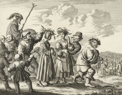 Two girls being led to the stake in Bamberg