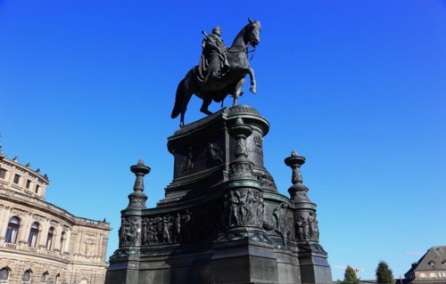 Semper Opera House with King John Monument
