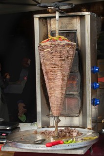 Traditional Turkish Doner Kebab on pole