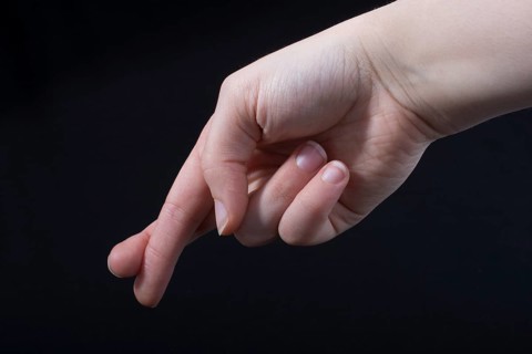 Crossed fingers Symbol superstition luck or lie gesture