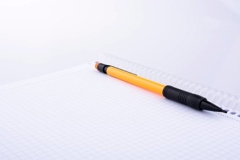 Mechanical pencil of various color on white background