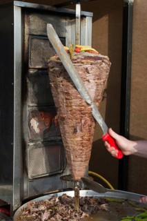 Traditional Turkish Doner Kebab on pole