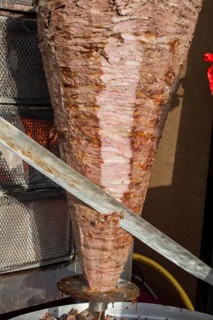Traditional Turkish Doner Kebab on pole