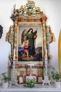 Side altar with guardian angel