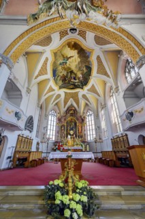Main altar and ceiling fresco