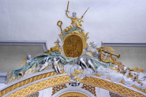 Relief with angels and putti