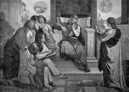 Joseph's dream interpretation in front of Pharaoh