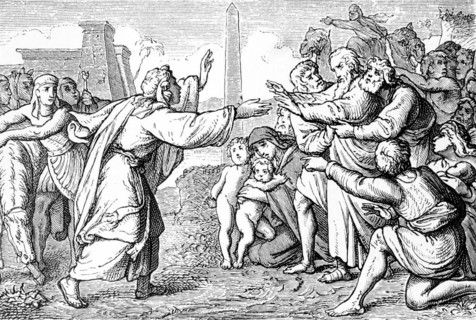 Joseph lets his old father Jacob come to Egypt