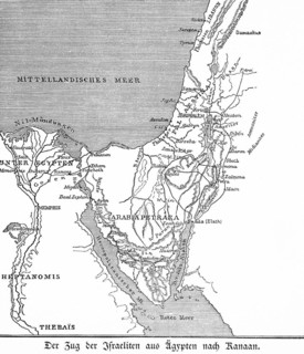 The migration of the Israelites from Egypt to Canaan