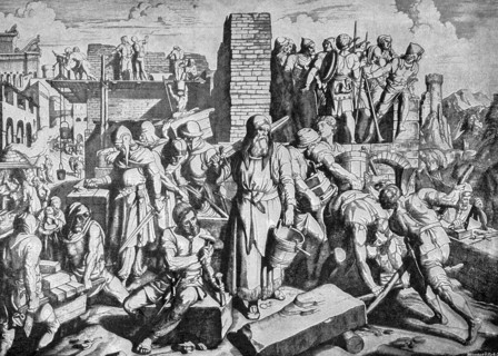 The Returned Jews Rebuilding Jerusalem
