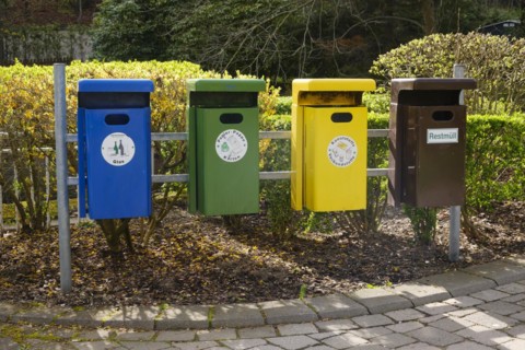 Waste bin for waste separation
