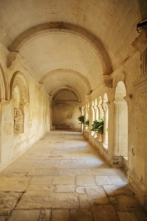 Interior view of the cloister in the monastery of Saint-Paul-de-Mausole