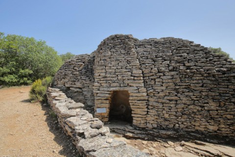 Historic stone hut in the Village des Bories