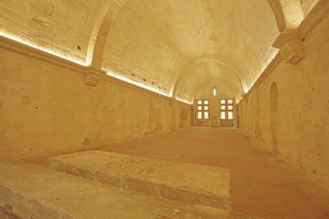 Interior view of the Romanesque Cloître St-Trophime