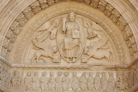Tympanum with Majastas Domini of the St-Trophime Cathedral