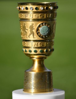 Original DFB Cup on pedestal