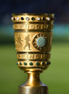 Original DFB Cup on pedestal