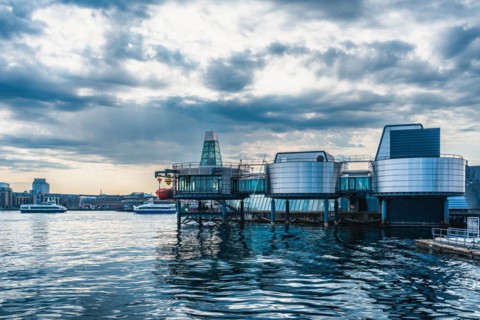 Dramatic sky over Norwegian Petroleum Museum