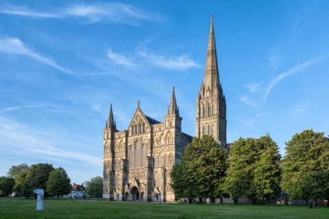 The west façade