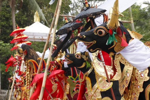 In the cremation ground