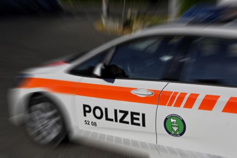 Mop-up picture police car cantonal police St Gallen