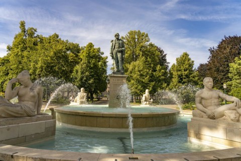 Bruat Fountain on the Field of Mars in Colmar