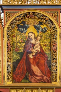 Madonna in the Rosary by Martin Schongauer in the interior of the Dominican Church in Colmar