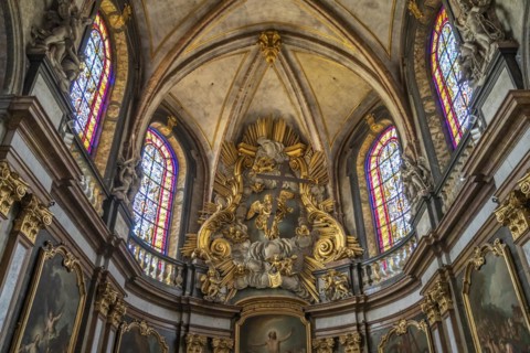 Interior of St John's Cathedral in Besancon