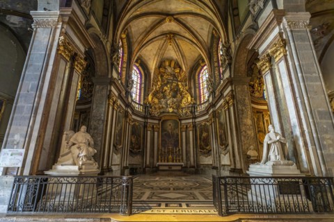Interior of St John's Cathedral in Besancon