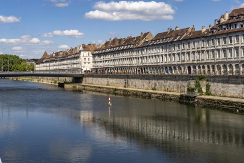 River Doubs and the Quai Vauban in Besancon