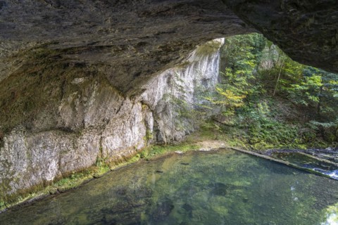 Cave at the Source du Lison near Nans-sous-Sainte-Anne