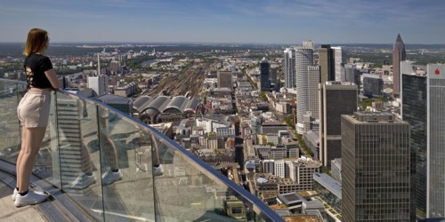 City view of the banking district from the Maintower