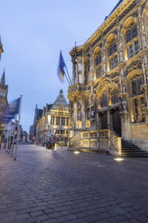 Artistic golden façade at the Stadhuis