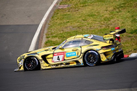 The Mercedes-AMG GT3 of Team Bilstein with Raffaele Marciello