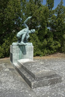 Bronze figure of an athlete by Max Klinger