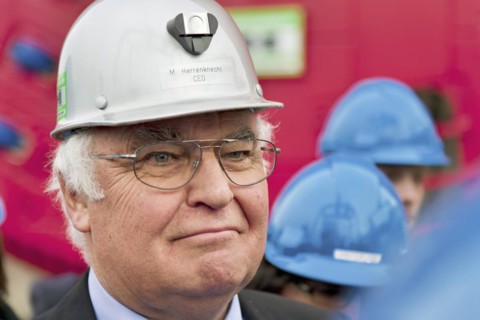 Martin Herrenknecht with safety helmet