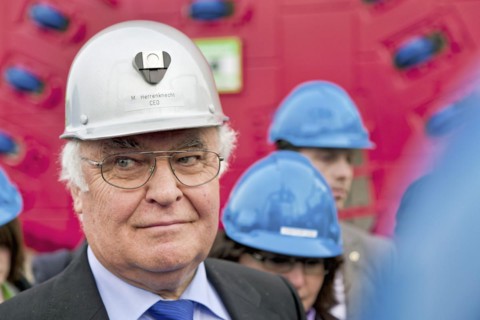 Martin Herrenknecht with safety helmet