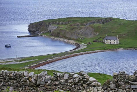 The old Ferry House and lime kilns at Ard Neakie in Loch Eriboll
