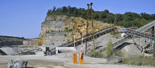 The SAGREX limestone quarry at Beez near Namur